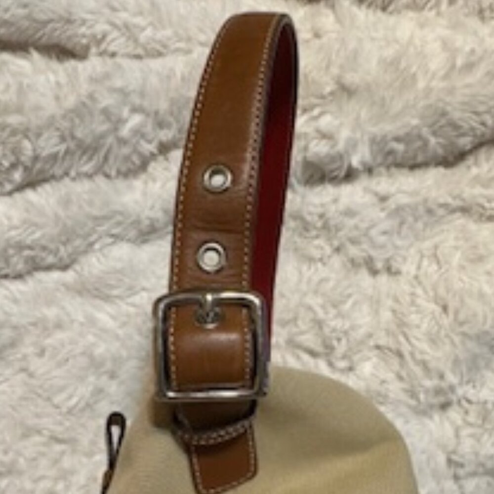 Vintage Coach Bag- Canvas with Leather Stripes - Picture 9 of 10